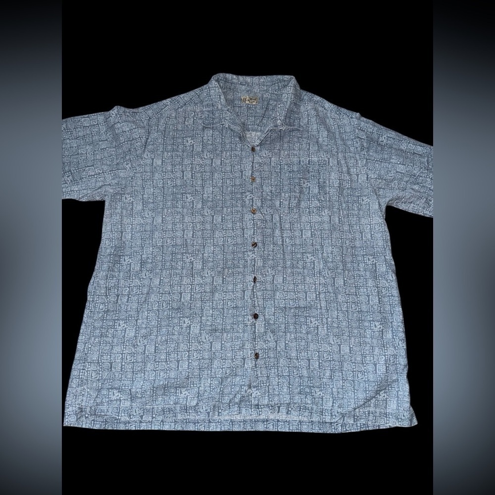 Mens Vintage LL Bean Casual Button Down Shirt Blue Size XXL Tall